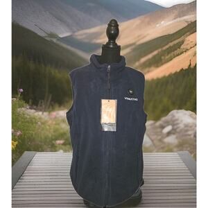 NWT Venustas Women's Fleece Heated Vest with Battery, Navy Blue Size Large $169